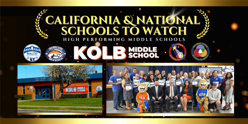 Kolb Middle School Earns State & National Recognition